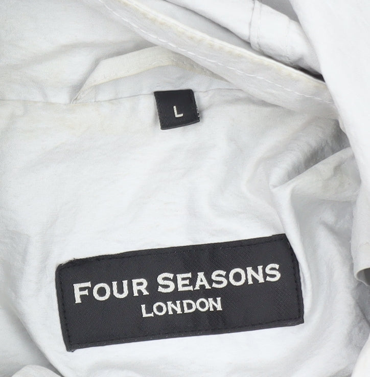 Four Seasons London Women's Grey Hooded Parka Coat L