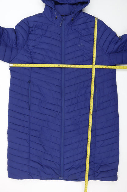 Snowdonia Women’s Blue Long Puffer Coat Size 24 Hooded Winter Jacket