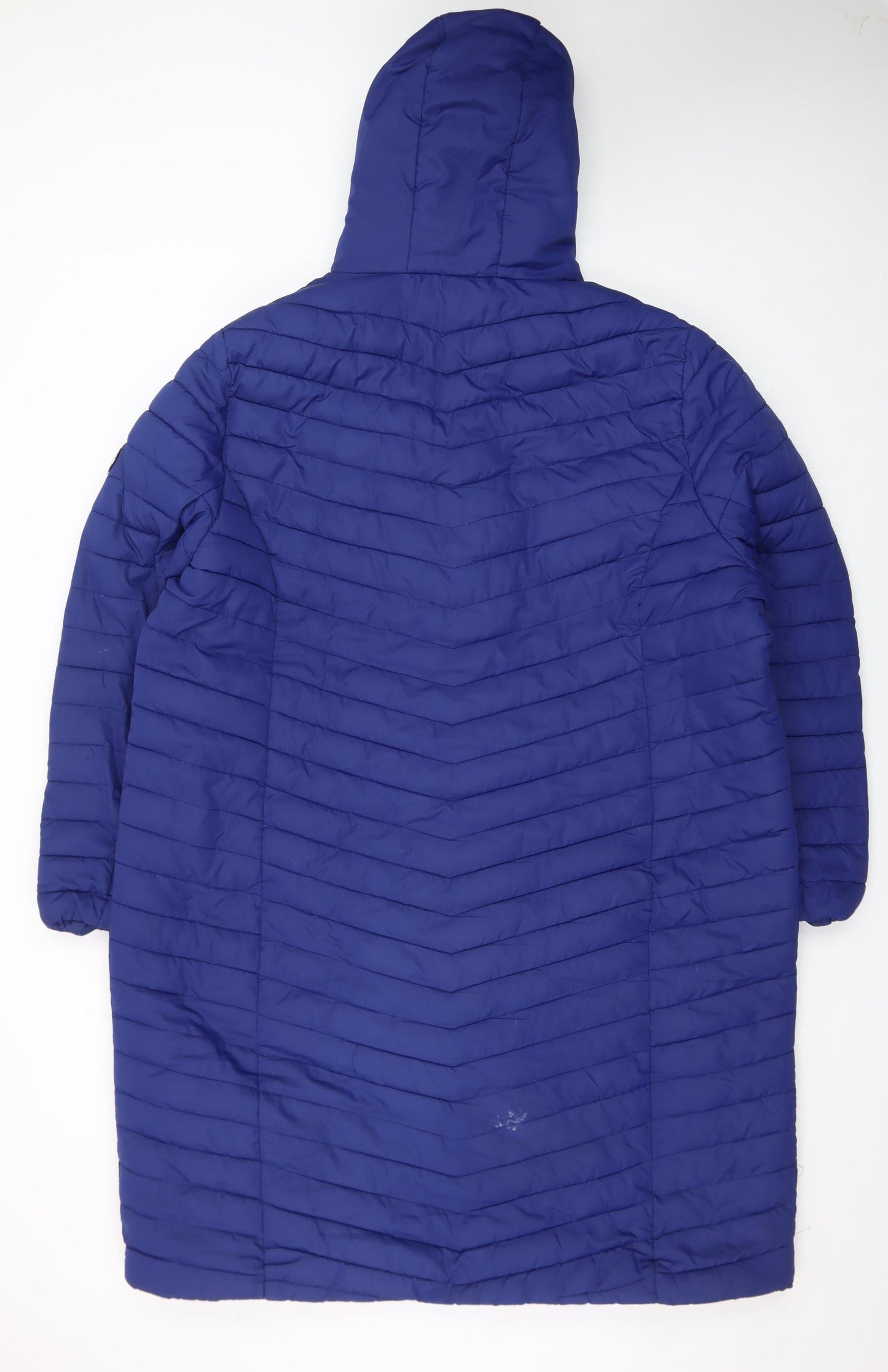 Snowdonia Women’s Blue Long Puffer Coat Size 24 Hooded Winter Jacket