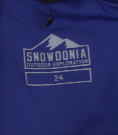 Snowdonia Women’s Blue Long Puffer Coat Size 24 Hooded Winter Jacket