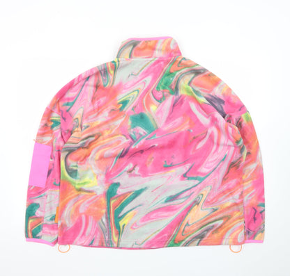 Helen Steele x Dunnes Stores Women's Pink Multicoloured Fleece Pullover Sweatshirt Size L
