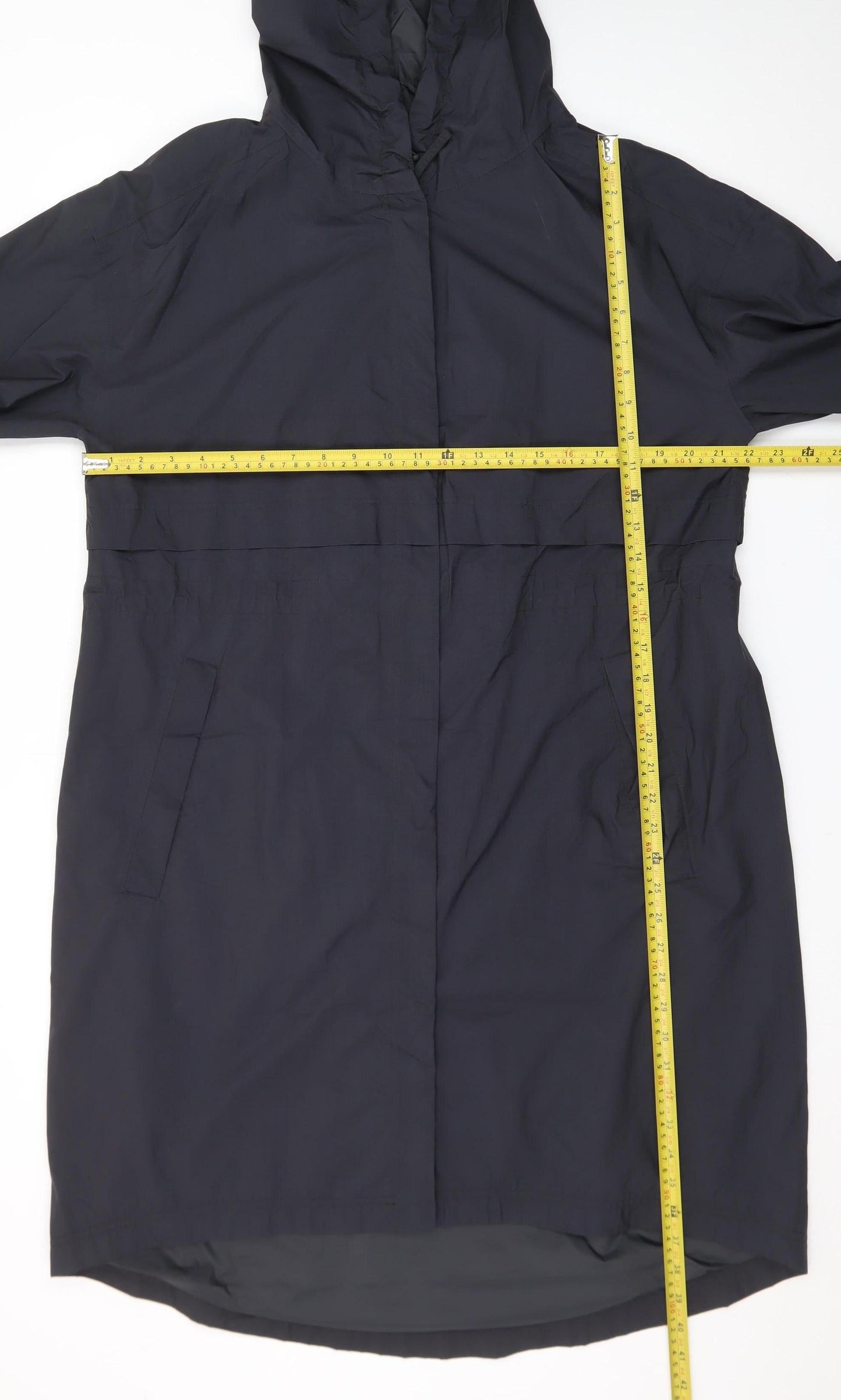 Seasalt Cornwall Blue Waterproof Hooded Rain Coat Jacket UK 42 Unisex