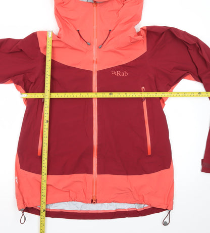 Rab Women's Red Waterproof Hooded Softshell Jacket UK 14