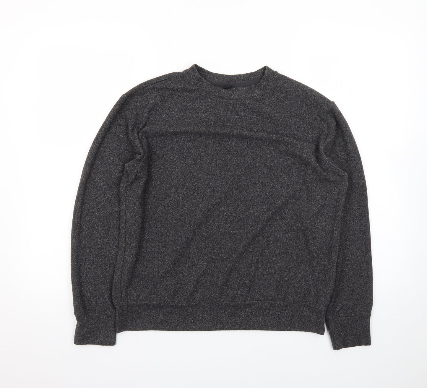 UNIQLO Men Grey Wool Blend Crew Neck Pullover Jumper XS