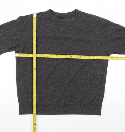 UNIQLO Men Grey Wool Blend Crew Neck Pullover Jumper XS