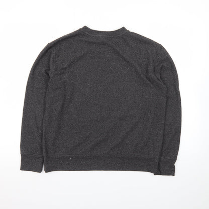 UNIQLO Men Grey Wool Blend Crew Neck Pullover Jumper XS