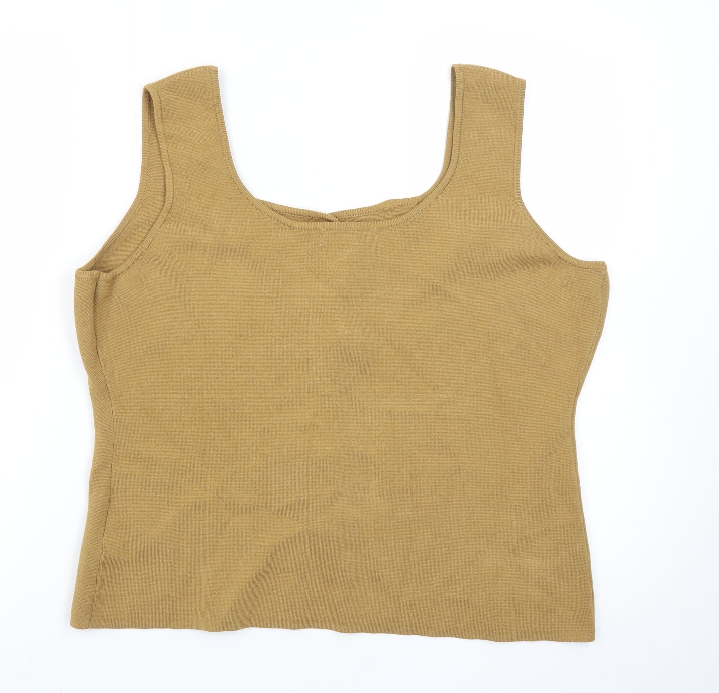 Marks and Spencer Women’s Beige Sleeveless Button Vest Small Knit Top