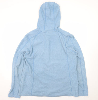 Mountain Warehouse Women Blue Full Zip Hoodie Size 18 Fleece
