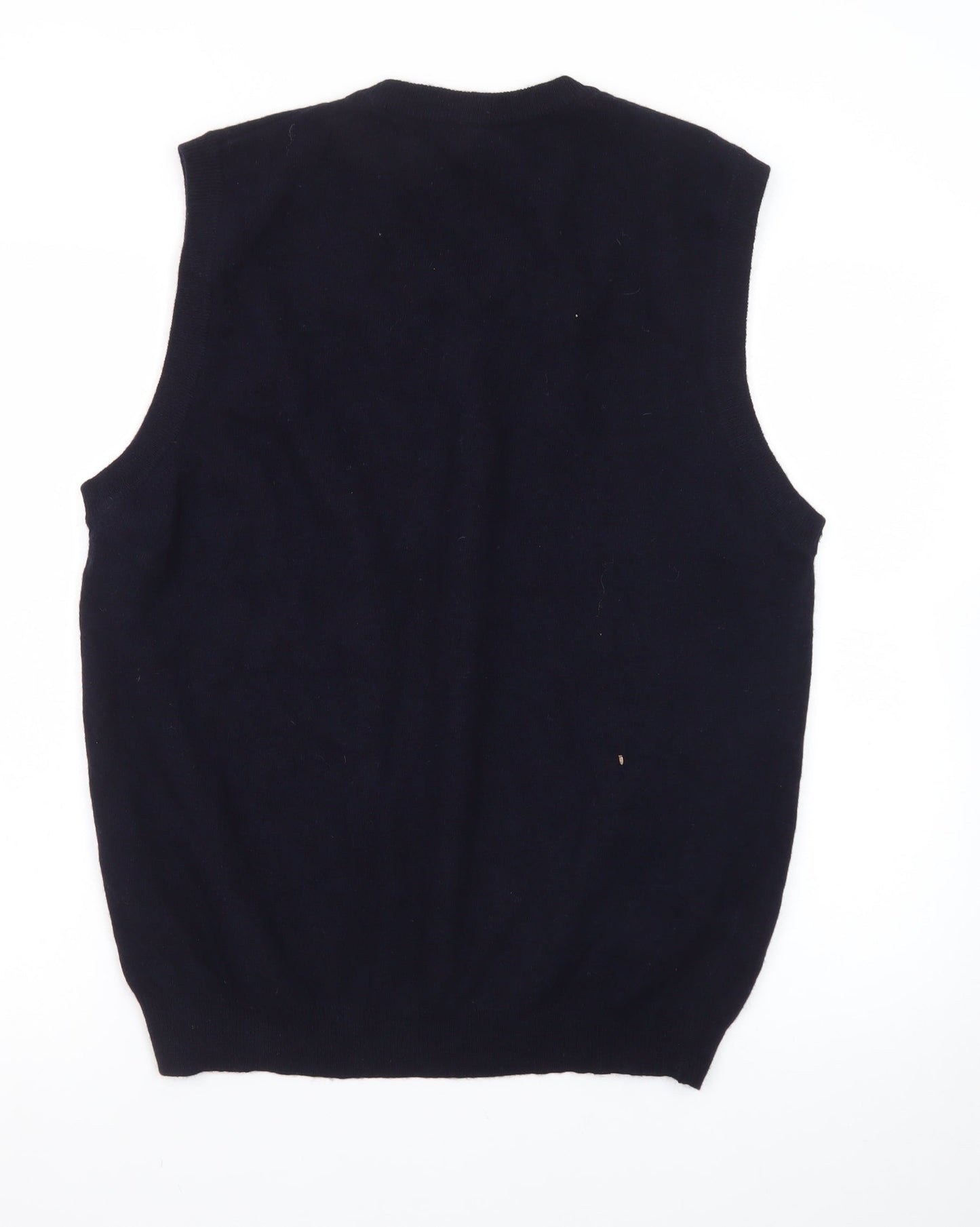 Marco Donati Men's Black Wool V-Neck Sleeveless Vest L