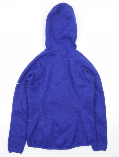 Berghaus Women Blue Full Zip Hooded Fleece Jumper UK 12 M
