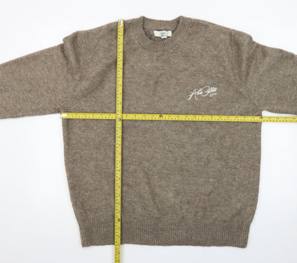 River Island Women Brown Wool Blend Crew Neck Jumper L