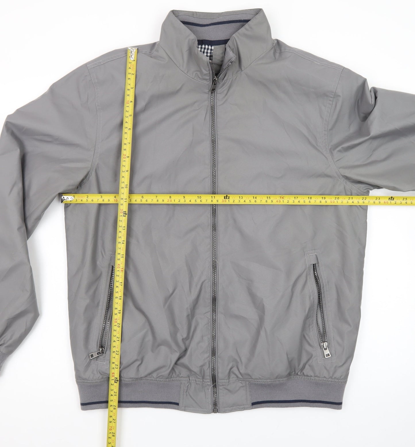 James Pringle Men's Grey Full Zip Basic Jacket Size M