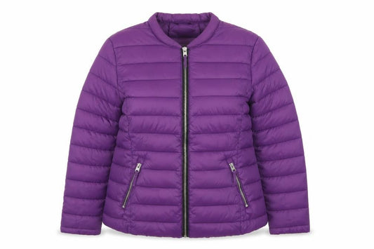Pimkie Women's Purple Puffer Jacket Size L Quilted Casual Coat