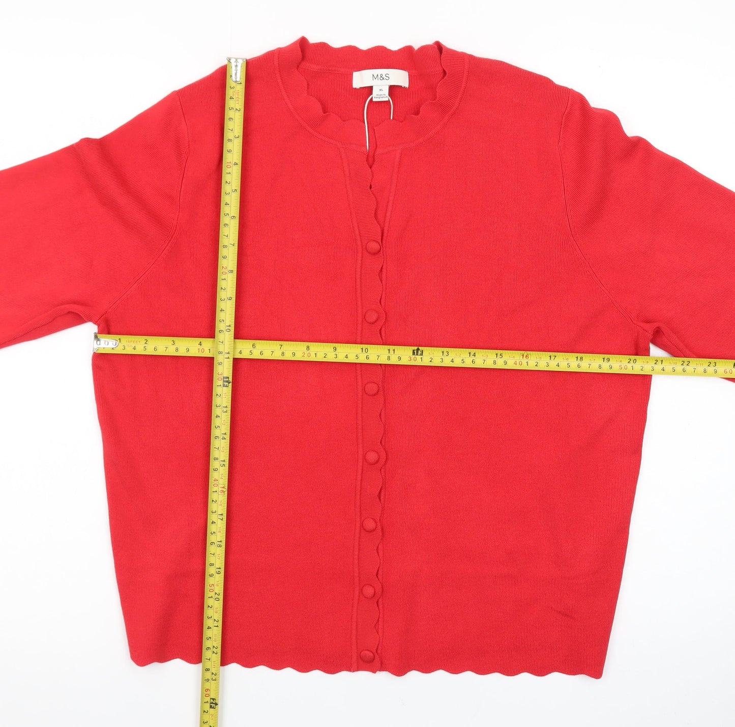 Marks and Spencer Women’s Red Short Sleeve Cardigan XL
