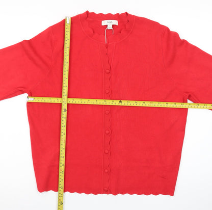 Marks and Spencer Women’s Red Short Sleeve Cardigan XL