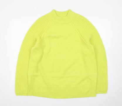 Marks and Spencer Women's Yellow Crew Neck Knitted Pullover Jumper Size M