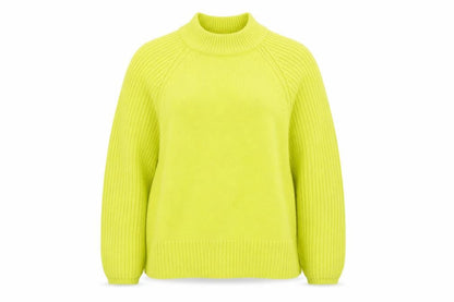 Marks & Spencer Women's Yellow Crew Neck Knitted Pullover Jumper Size M
