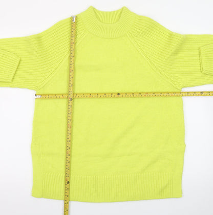 Marks and Spencer Women's Yellow Crew Neck Knitted Pullover Jumper Size M