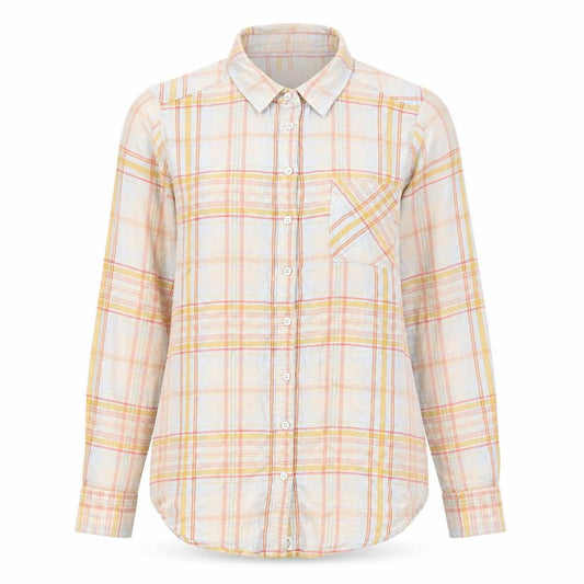 FatFace Women’s Multicoloured Cotton Check Long Sleeve Button-Up Shirt Size 12