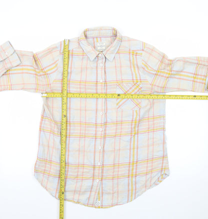 FatFace Women’s Multicoloured Cotton Check Long Sleeve Button-Up Shirt Size 12