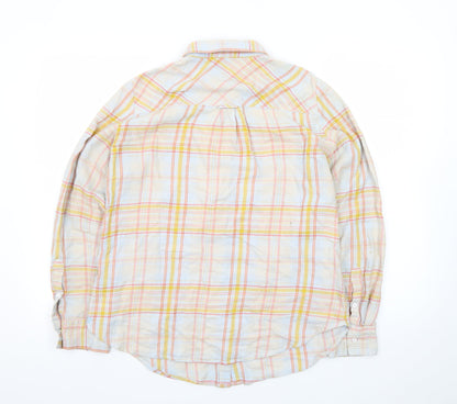 FatFace Women’s Multicoloured Cotton Check Long Sleeve Button-Up Shirt Size 12