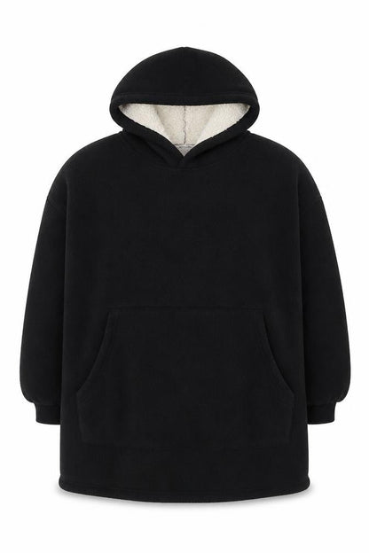 Mountain Warehouse Men Black Fleece Hooded Robe One Size Winter