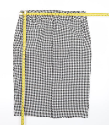 Marks and Spencer Women’s Black Check Pencil Skirt Size 16