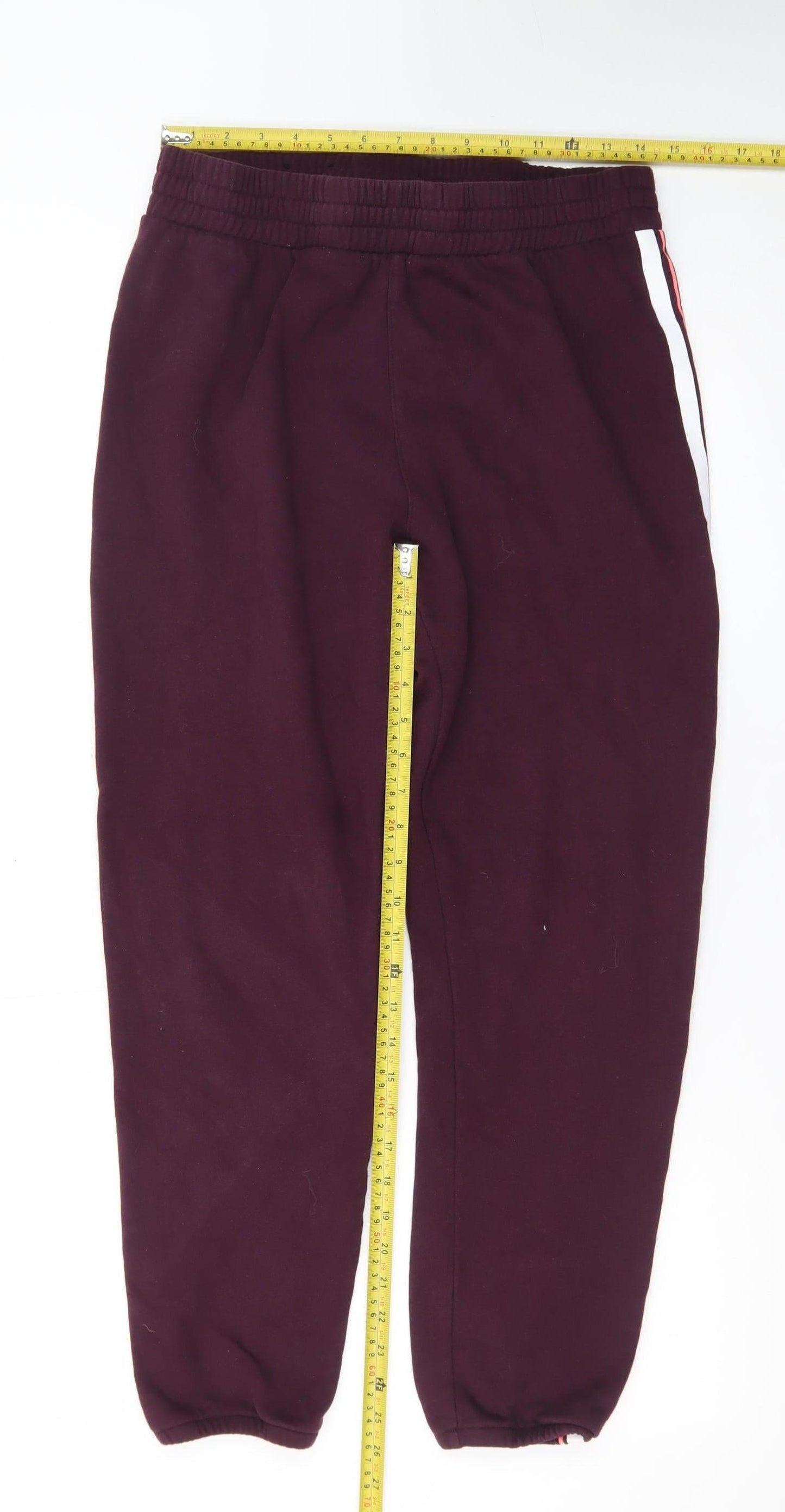 DKNY Sport Womens Burgundy Jogger Sweatpants Size L Cotton Blend