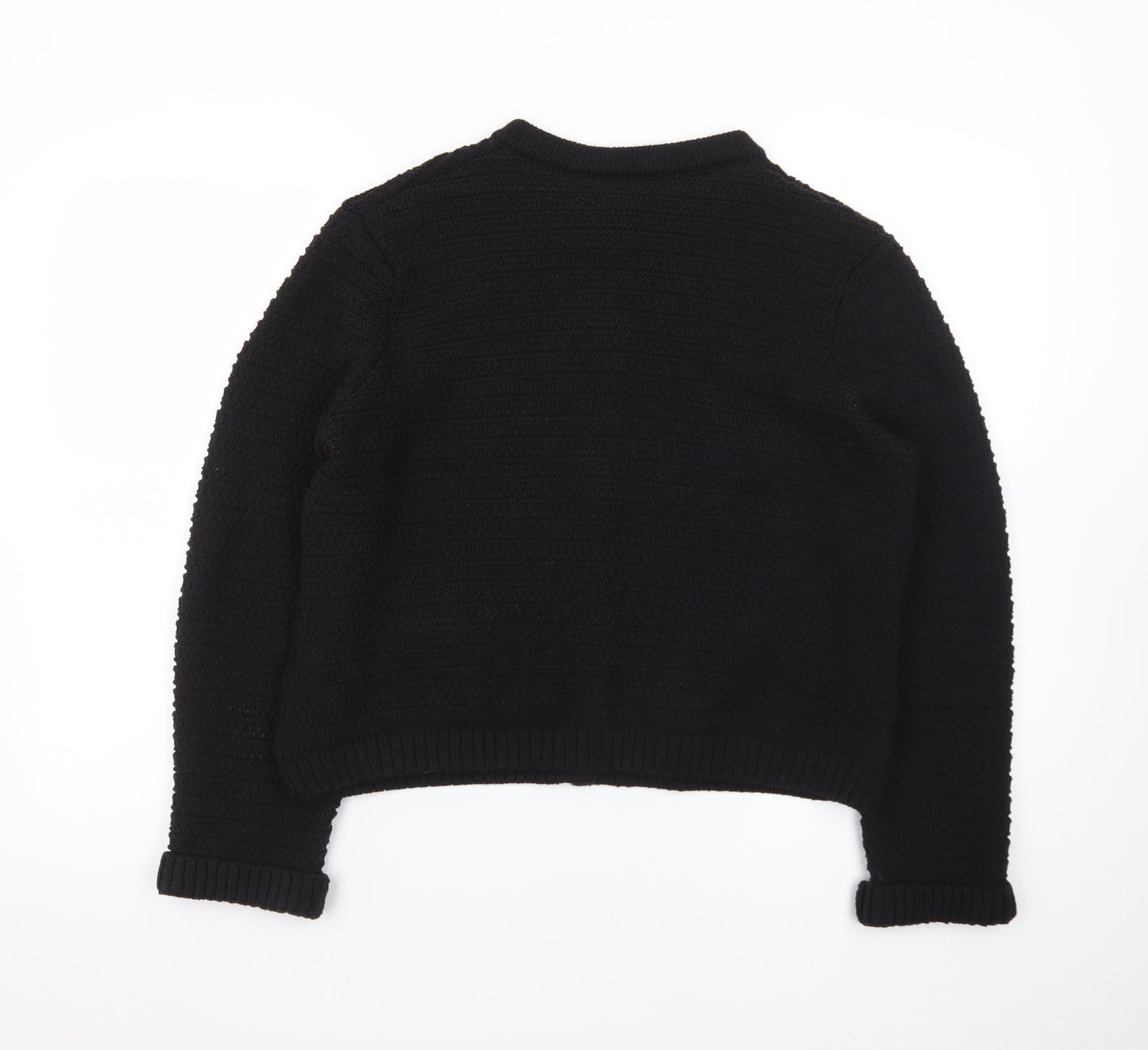 Marks and Spencer Women's Black Knit Button Cardigan Medium
