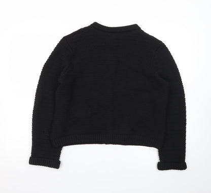 Marks and Spencer Women's Black Knit Button Cardigan Medium