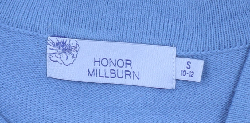 Honor Millburn Womens Blue Striped Knit Cardigan Size S 10-12