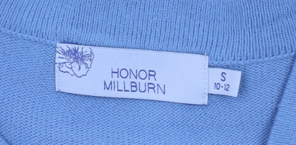 Honor Millburn Womens Blue Striped Knit Cardigan Size S 10-12