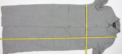 Liz Claiborne Women's Grey Long Overcoat Size 12 Wool Blend