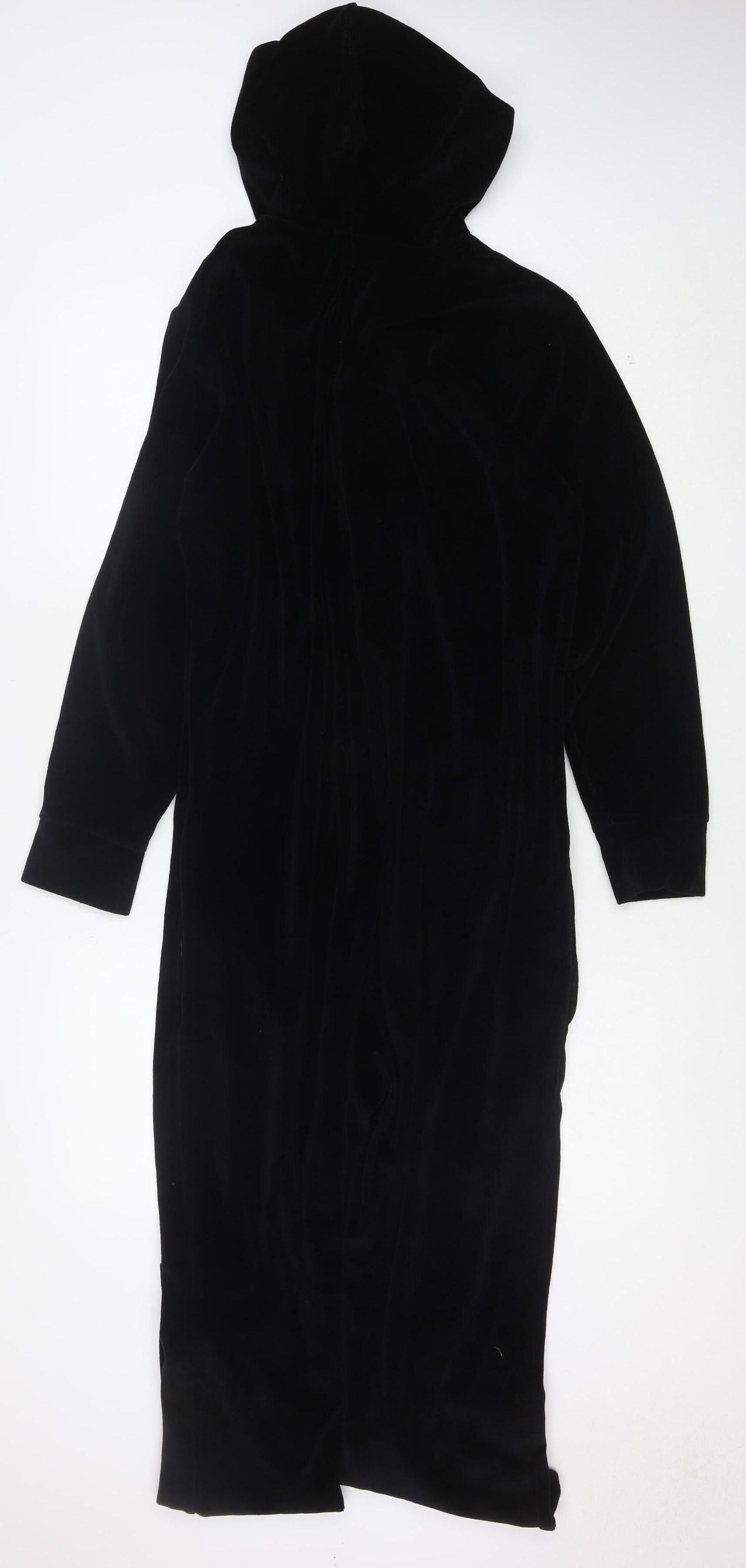 boohooMAN Men’s Black S Velour Zip Hoodie Jumpsuit Lounge Trousers