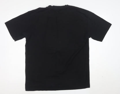Kenzo Men Black XL Embroidered Tiger Logo Cotton T-Shirt