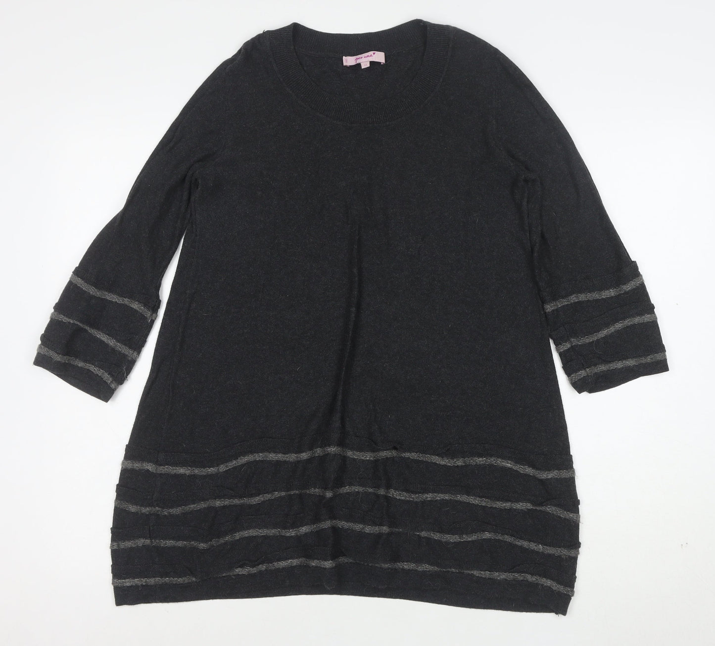 Marks and Spencer Women Grey Size 10 Knit Jumper Dress