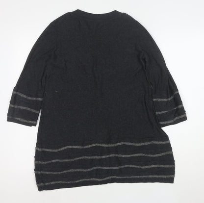 Marks and Spencer Women Grey Size 10 Knit Jumper Dress
