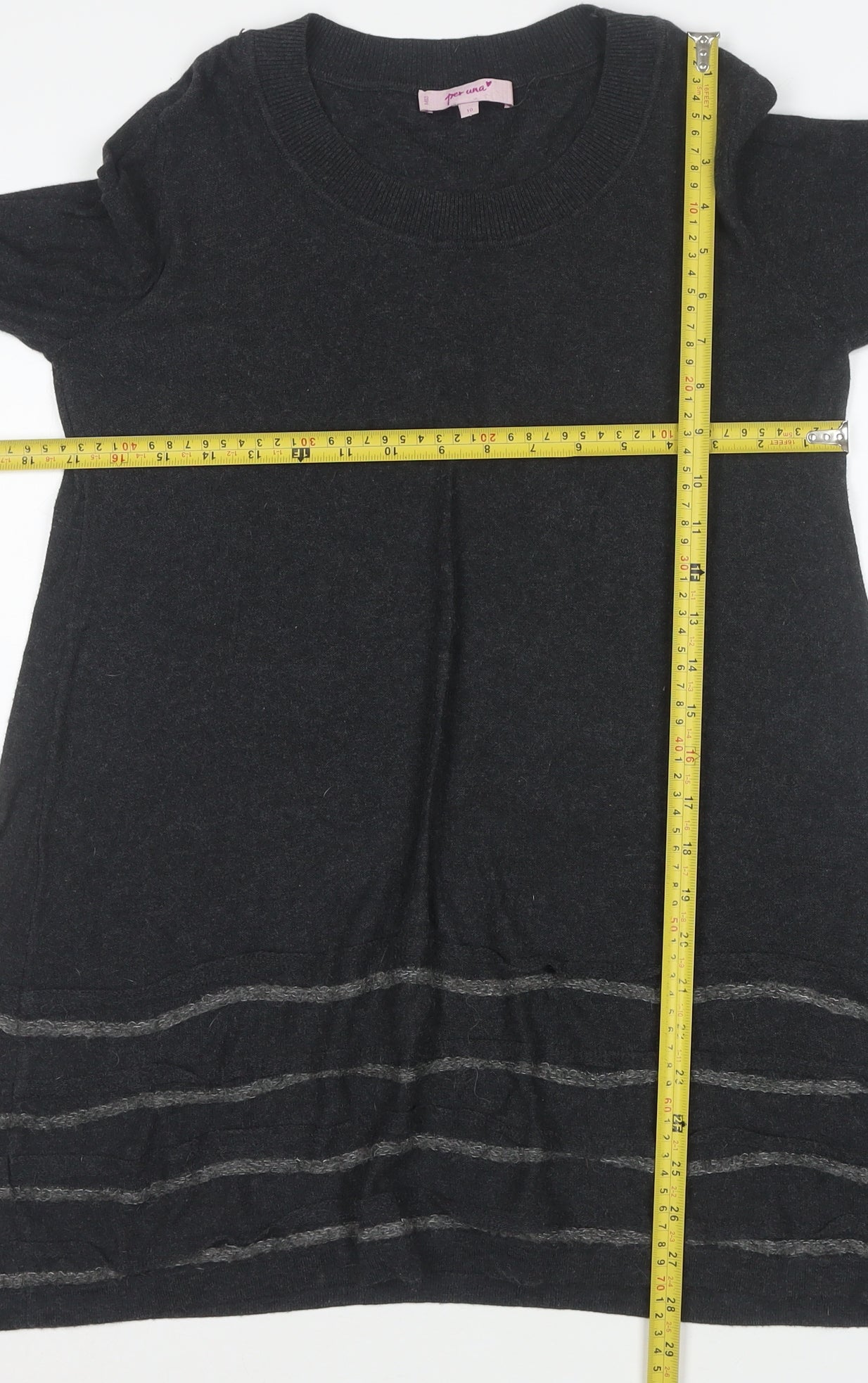 Marks and Spencer Women Grey Size 10 Knit Jumper Dress