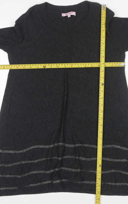 Marks and Spencer Women Grey Size 10 Knit Jumper Dress