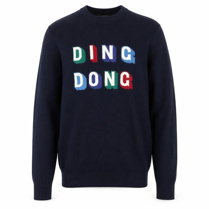 Marks & Spencer Men's Blue XS Graphic Cotton Pullover Jumper