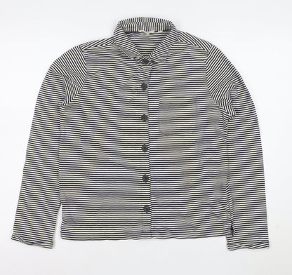 Fat Face Womens Blue Striped Button-Up Cotton Shirt Size 8
