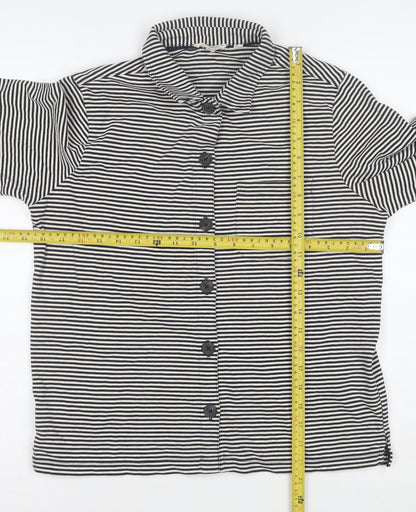 Fat Face Womens Blue Striped Button-Up Cotton Shirt Size 8