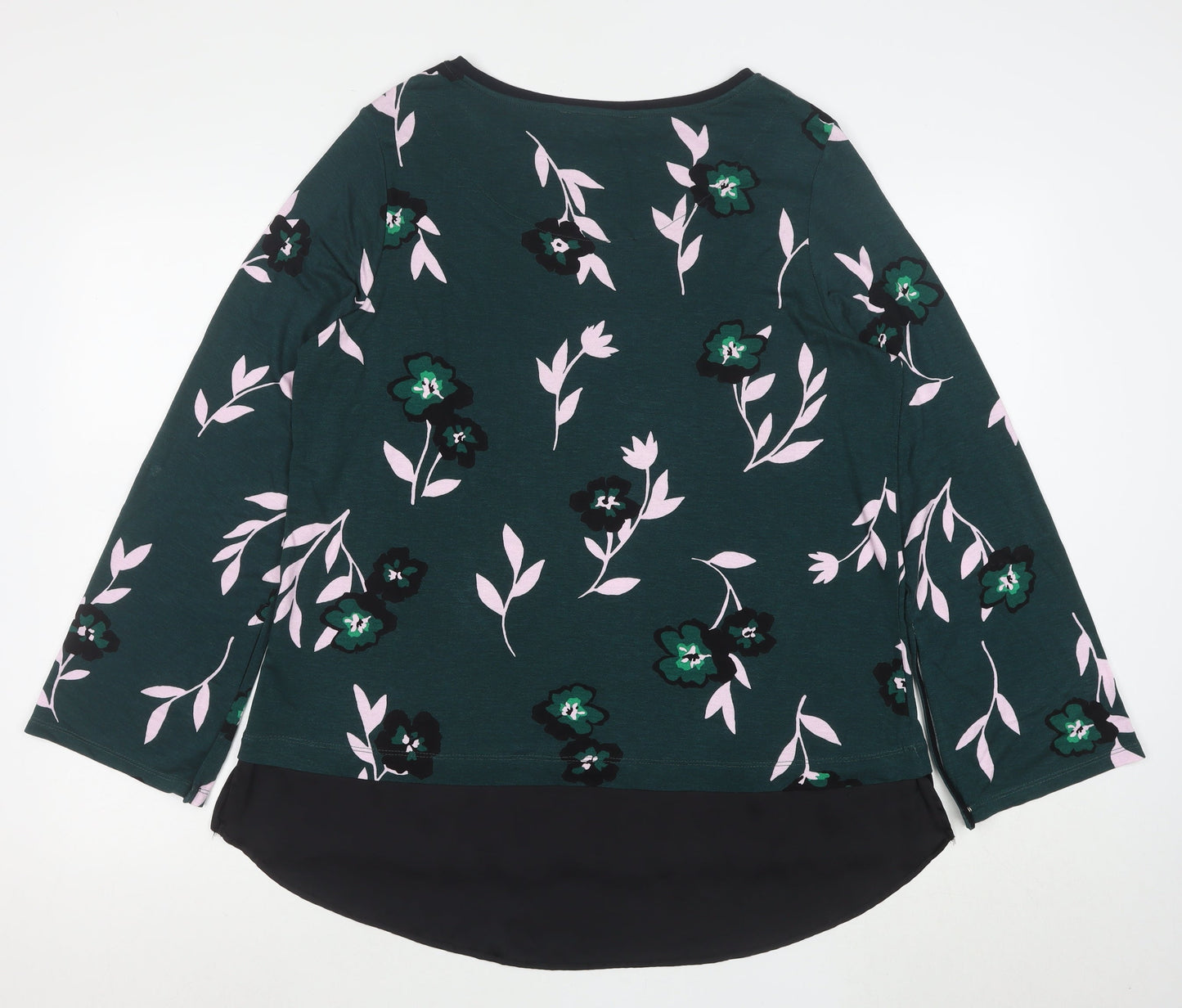 Marks and Spencer Womens Green Floral Tunic Blouse Size 16