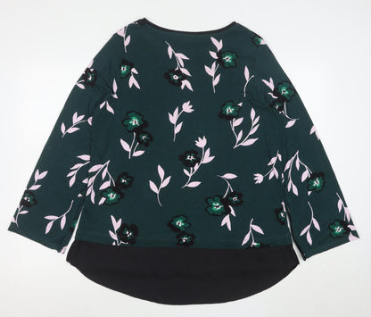 Marks and Spencer Womens Green Floral Tunic Blouse Size 16