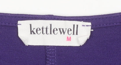 Kettlewell Women's Purple Long Sleeve Scoop Neck Jersey Blouse M