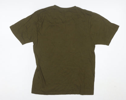 DKNY Women’s Green Cotton Short Sleeve Basic Crew T-Shirt Size S