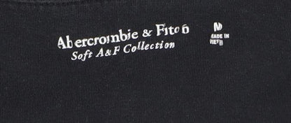 Abercrombie & Fitch Women Black Long Sleeve Bodysuit M Soft AF Collection