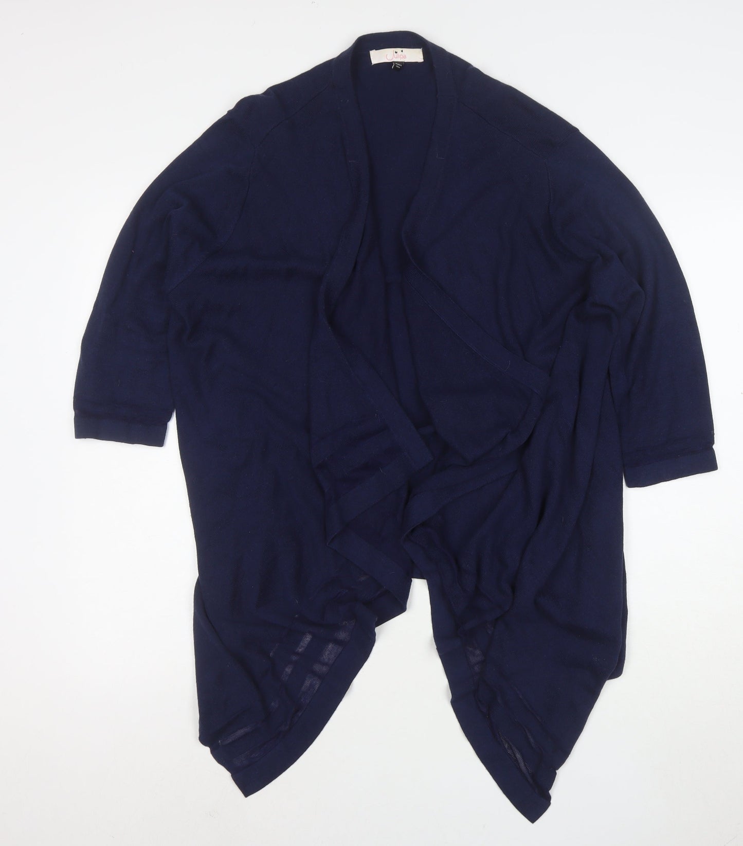 Julipa Women's Blue 3/4 Sleeve Open Cardigan Size 12/14