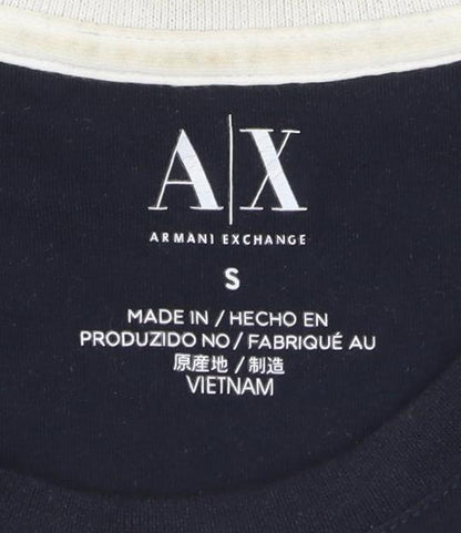 Armani Exchange Men's Black Cotton Crew Neck Short Sleeve T-Shirt Size S