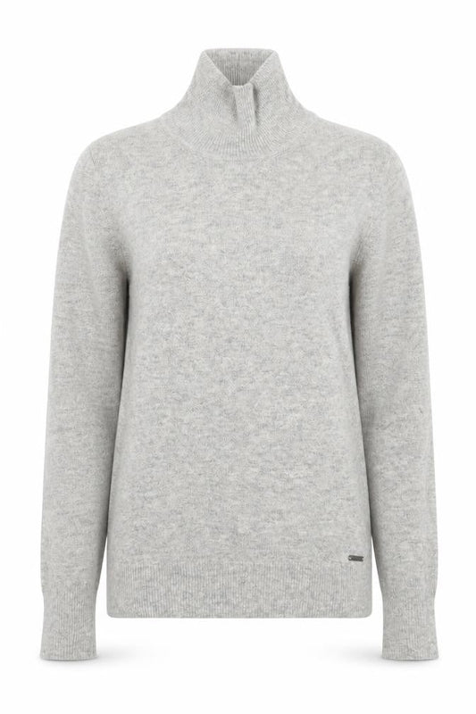 Superdry Women Grey Roll Neck Wool Blend Jumper XS